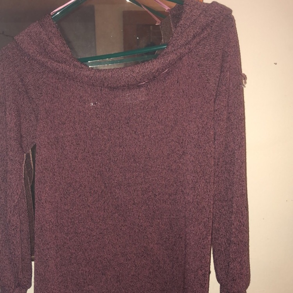 off the shoulder pink shirt
